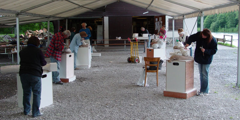 Steinbildhauen open air