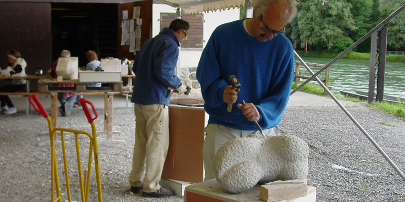 Steinbildhauen open air