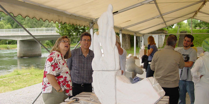 Steinbildhauen open air