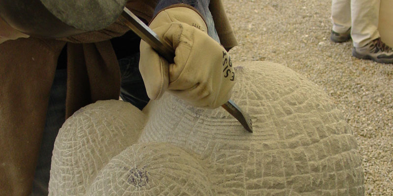 Steinbildhauen open air